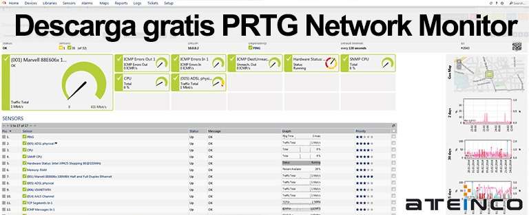 Descarga gratis PRTG Network Monitor - Ateinco Informática