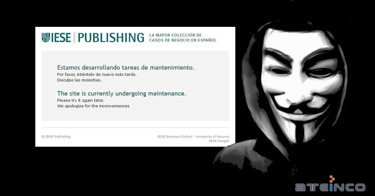 Hackean la web de la escuela de negocios IESE - Ateinco - Consultoría, Outsourcing y Seguridad Informática en Madrid